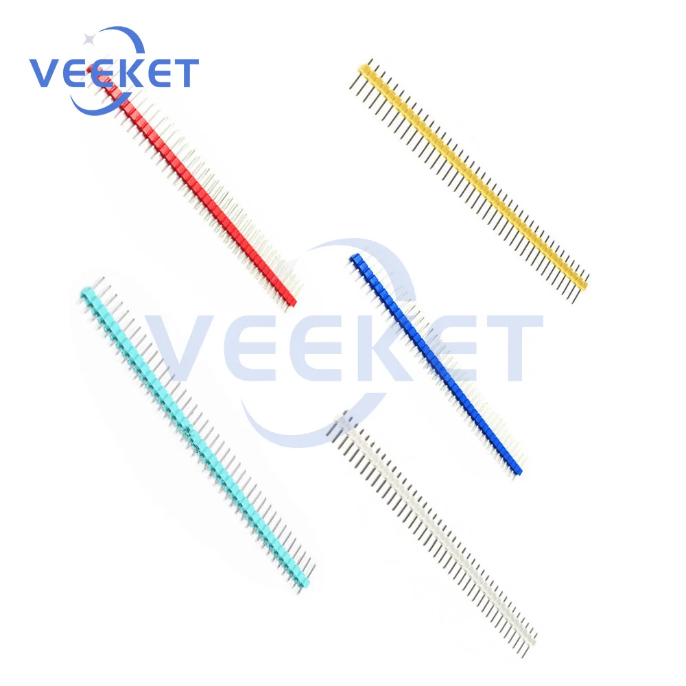 

30Pcs 40 pin Breakable Pin Header 2.54mm Single Row Male Header Connector Kit PCB Pin Strip for Arduino