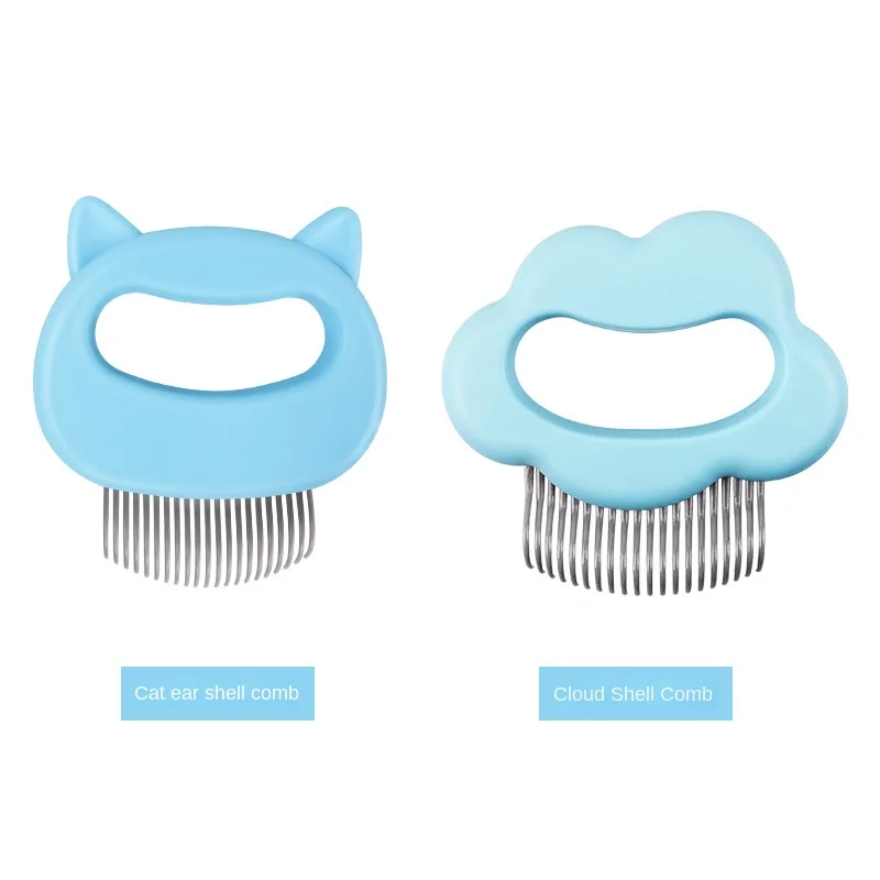 

Cat Comb Pet Short & Long Hair Removal Massaging Shell Comb Soft Deshedding Brush Grooming and Shedding Matted Fur Remover Tools