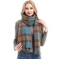 chenkio herringbone checked pattern cashmere feel classic soft luxurious winter scarf for women scarf women luxury scarf women
