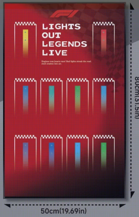 

Подходит для lego 77242speed Racing серии F1, акриловая коробка для дисплея, глухая коробка 80x50 см x 3 см, фоторамка с зеркальной поверхностью