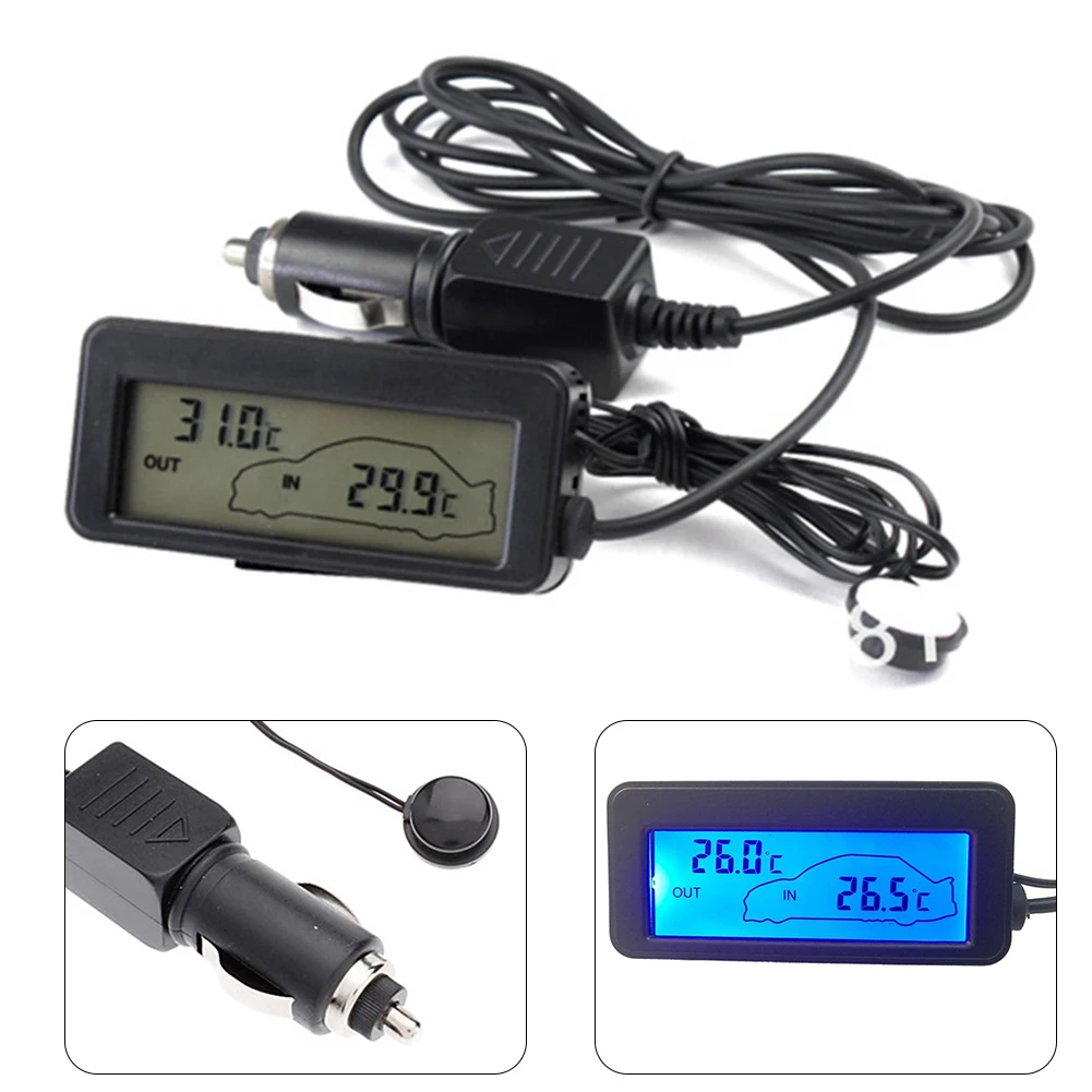 

Brand New Car Interior Car Thermometer Digital Thermometer 50°C - 69°Ctemperature Button Easy-to-read LCD T18Model