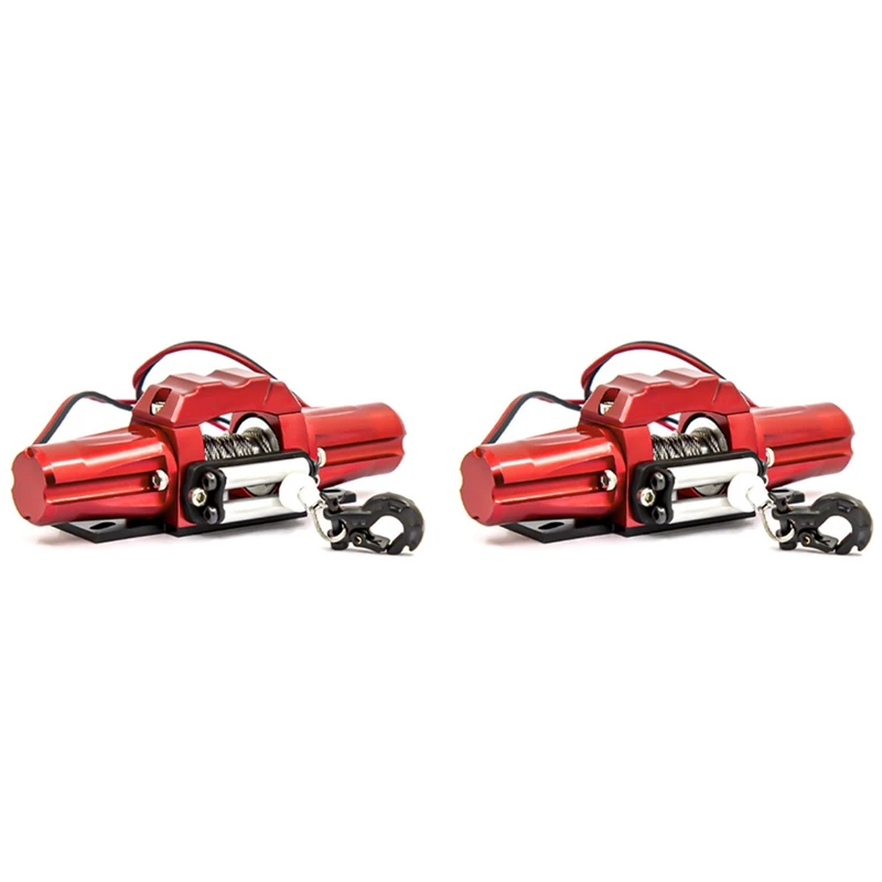 

2X Double Motor Metal Simulated Winch For 1/10 RC Crawler Car RC4WD D90 Axial SCX10 TRAXXAS TRX4 KM2 Parts Accessories
