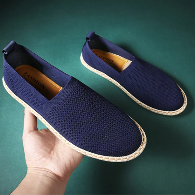 Мужские холщовые туфли повседневная обувь в стиле старого Пекина с сетчатой