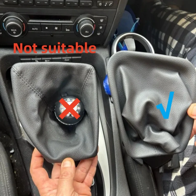 Фото Для BMW E34 1988-1995 E36 1991-1998 E46 1999-2005 Z3 1995-01 кожаная кабина переключения передач пылезащитный чехол рамка №2