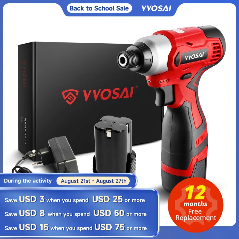 WOSAI 16V Electric Drill Screwdriver 100N.m impact Driver cordless drill Household Multifunction Hit Power Tools MT-SER