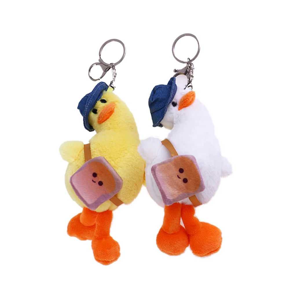 

Аксессуары для автомобильной сумки, брелок Шея куклы из мультфильма Милая утка, желтый, белый, милый плюшевый брелок для пары мальчиков и де...