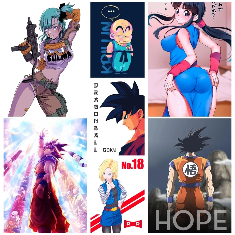 

Canvas Painting Japanese Anime Dragon Ball Figures Vegeta Picture Wall Art Manga Decorative Painting for Modern Home Decor