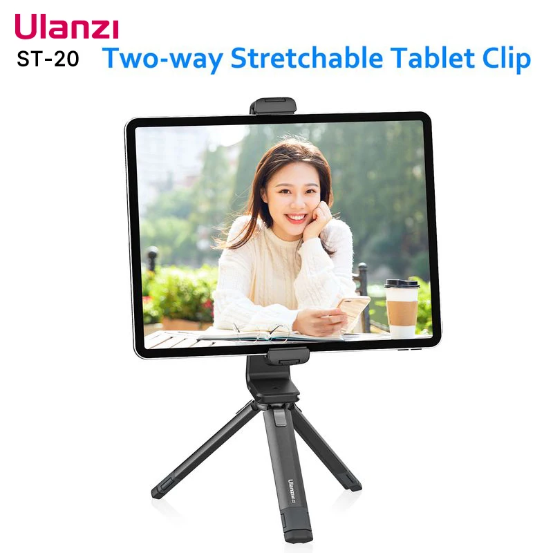 

VIJIM Ulanzi ST-20 Universal Tablet Holder PhoneMount Portable 180°Adjustable Tripod Stand Holder for Pad iPad Smartphone Tablet