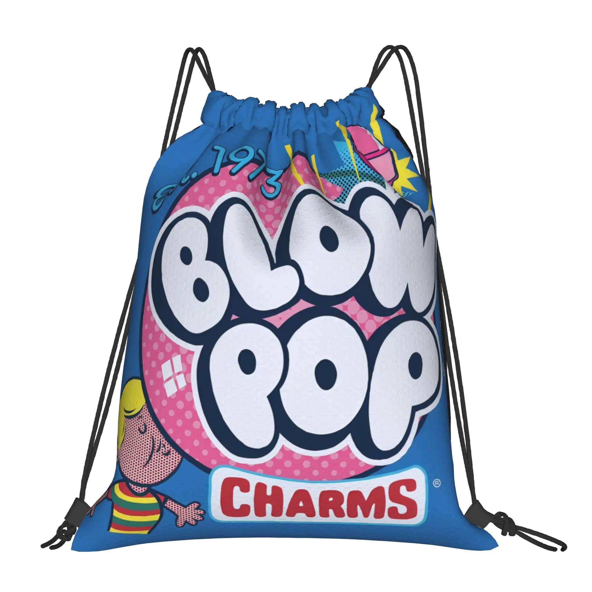 Фото Спортивные рюкзаки tTootsie Pops Blow Pop в стиле ретро с комиксами, портативные, для путешествий, езды на велосипеде, спортзала, с завязками для хранения №1