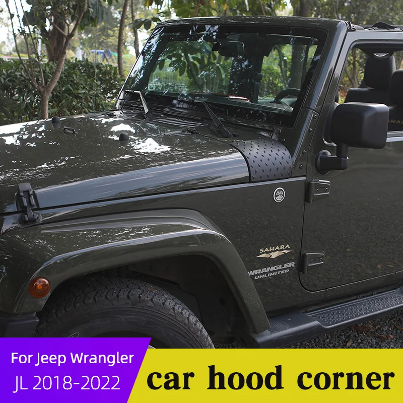 

Car Hood Corner For Jeep Wrangler JL 2018-2022 ABS Protection Trim Scratch-resistant And Wear-resistant Styling Accessories