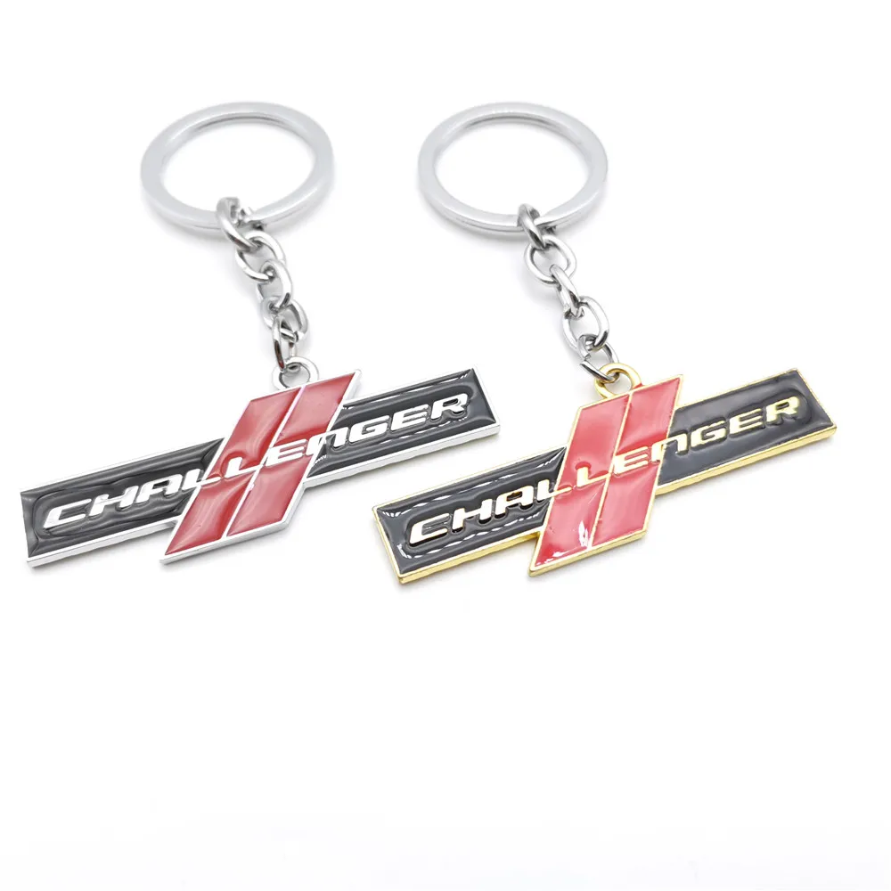 

For Challenger Logo Car Keychain Zinc Alloy Metal Keyring General Key Chain Creative Gifts For Man Auto Key Pendant Accessories