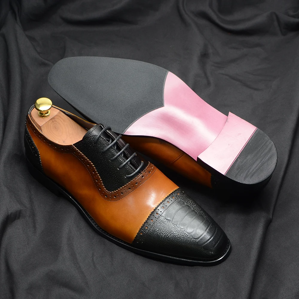 Классические свадебные туфли в европейском стиле для мужчин Натуральная Воловья