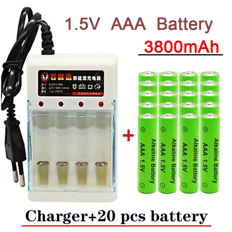 

Free Shipping100% original rechargeable alkaline battery 1.5V AAA 3800mAh, used for remote control of toy smoke alarm, with char
