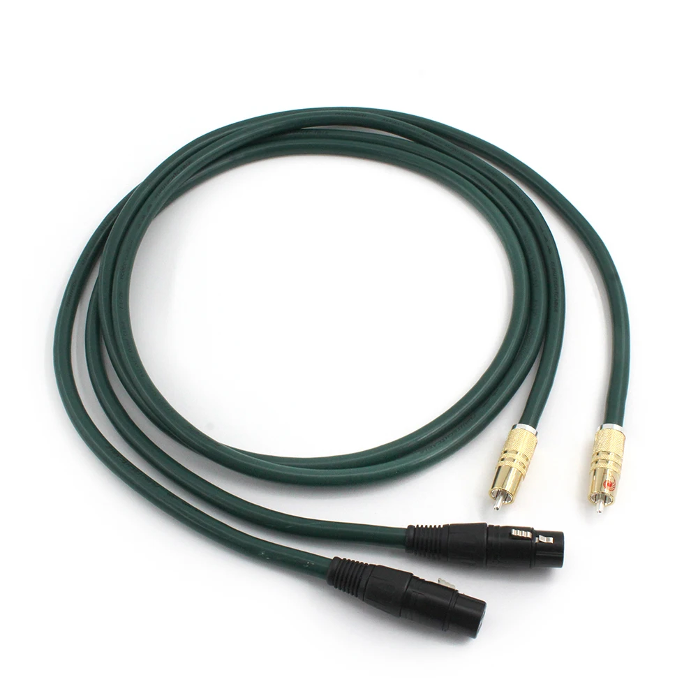 Пара родиевых кабелей для соединения RCA в XLR Female с осадкой 3pin XLR в RCA