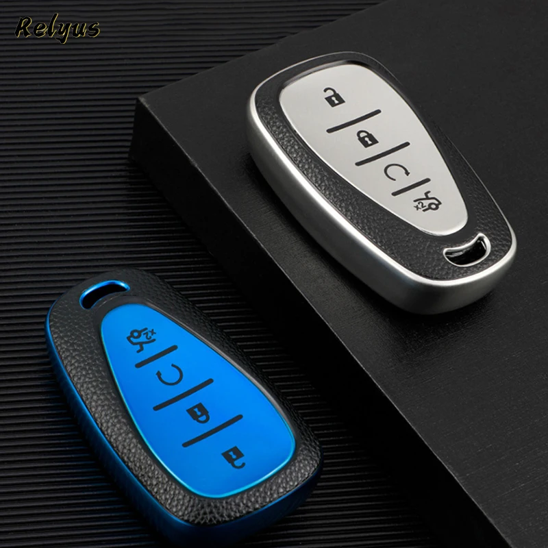 

TPU Leather Remote Car Key Case Cover for Chevrolet Chevy Malibu Camaro Cruze Traverse Spark Equinox Sonic Volt Protector Shell