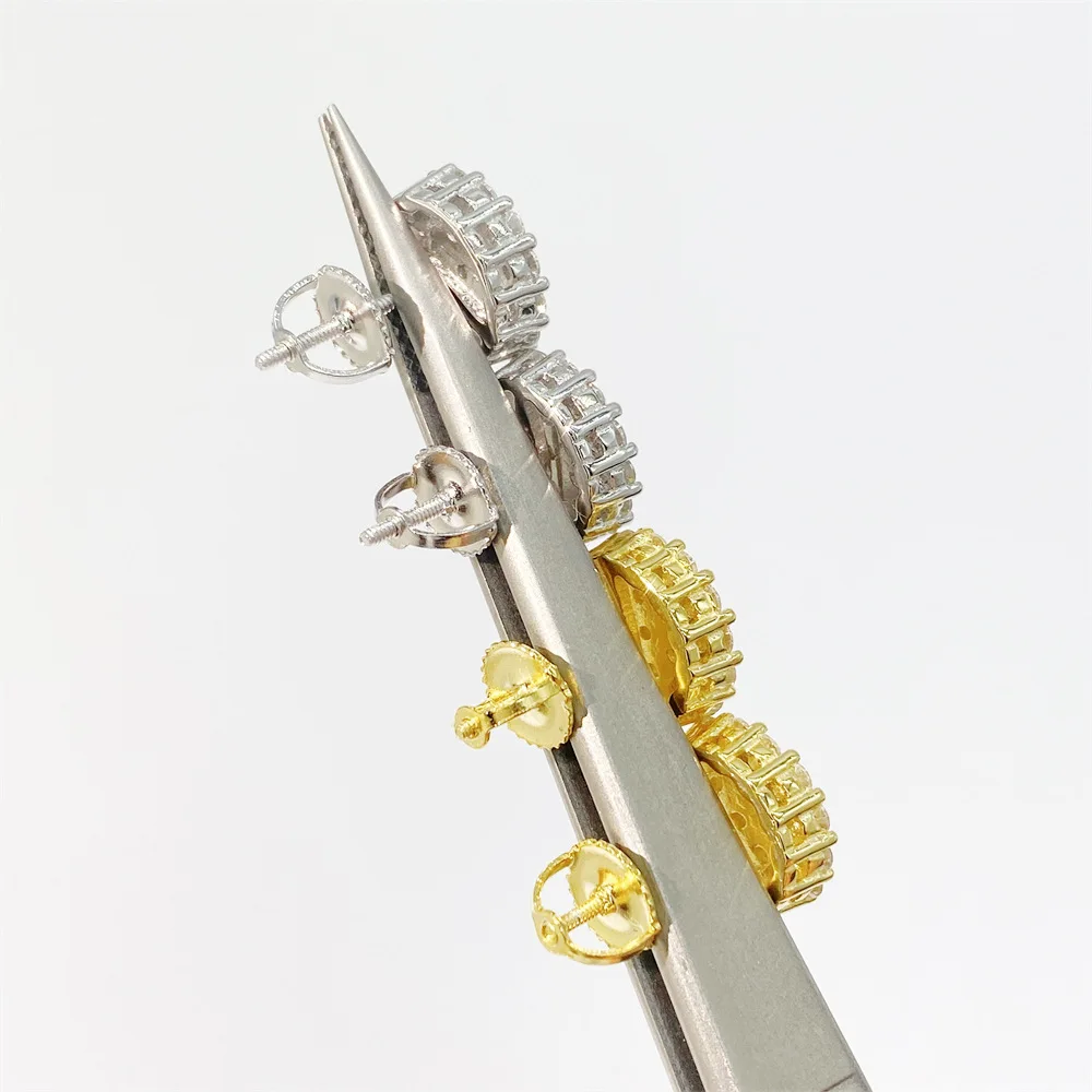 New Style Moissanite Earrings For Women S925 Silver Ear Studs Real Diamond Jewelry Pass Tester With GRA Free Shipping