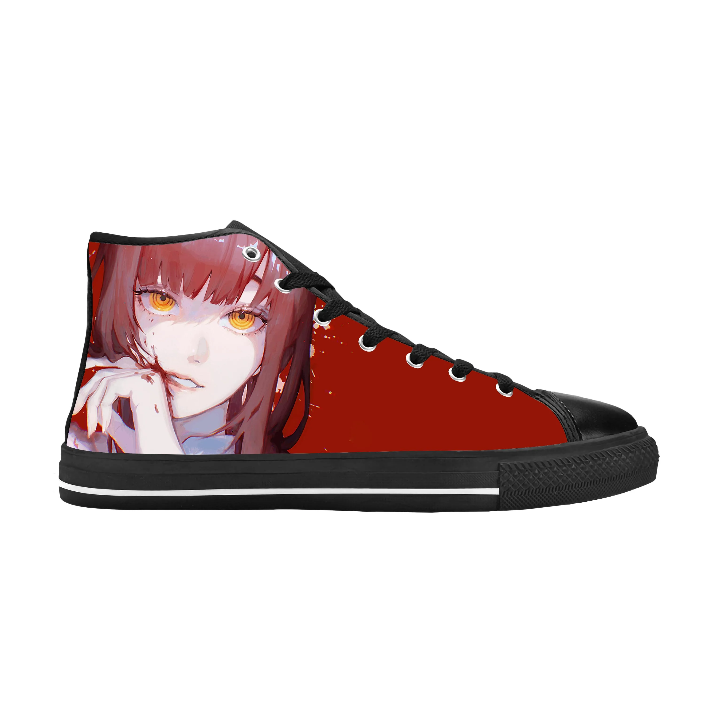 

Japanese Anime Manga Cartoon Chainsaw Man Makima Casual Cloth Shoes High Top Comfortable Breathable 3D Print Men Women Sneakers