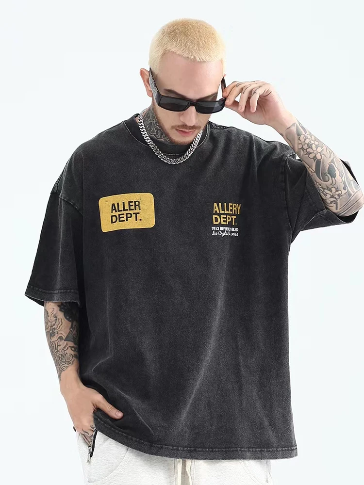 

Men Spring Summer 2022 New T-Shirt Cotton Fashion High Street Cartoon Letter Print Floral Short Sleeve O-Neck T-Shirts