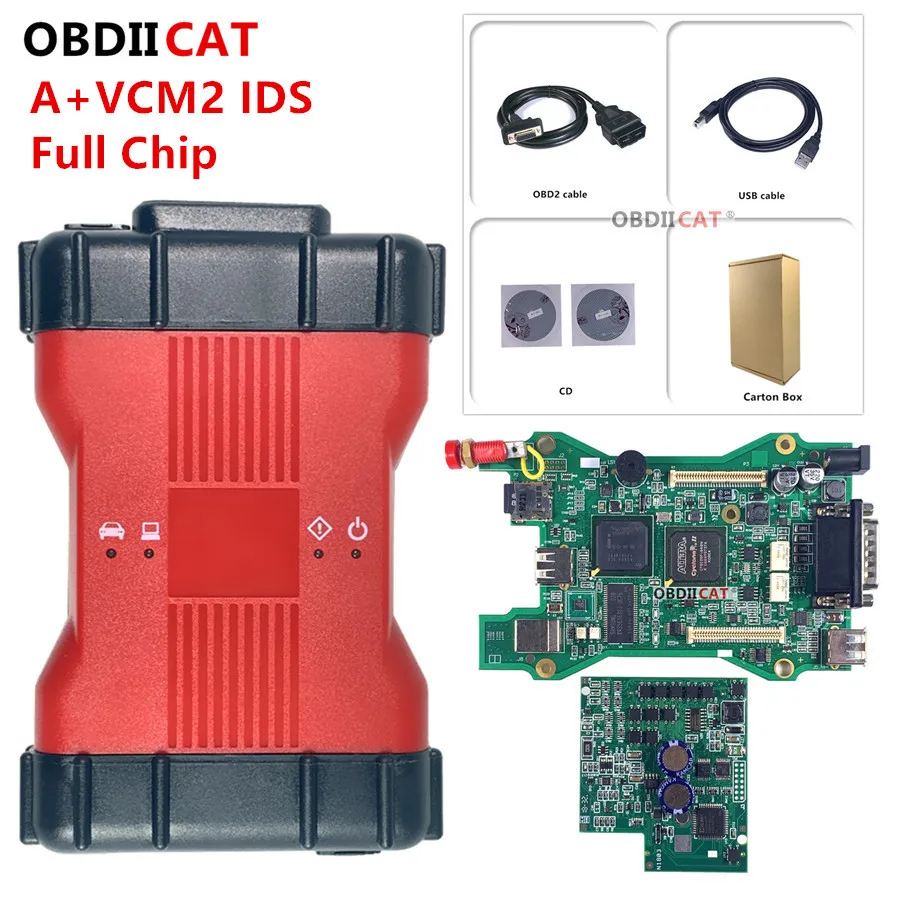 Горячая Распродажа VCM2 полный чип IDS интерфейс многоязычный двойной PCB VCMII сканер