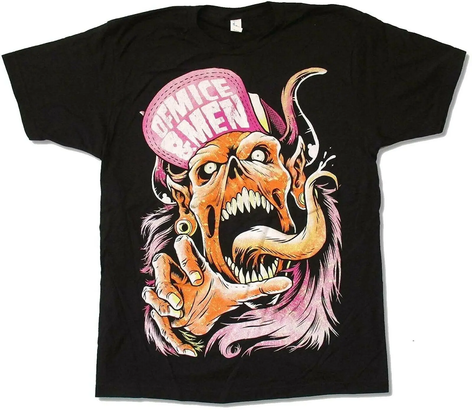 

Of Mice & Men Flip Hat Demon Black T-Shirt NEW