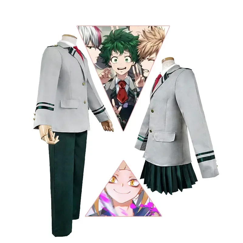 Coslan аниме Boku No Hero Academia My Winiter Uniform Midoriya Izuku Bakugou Katsuki Ochaco Uraraka Косплей Костюм