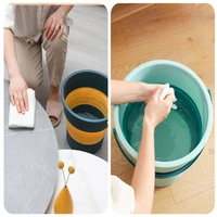 5 17l portable foldable bucket silicone basin travel outdoor clean car washing fishing outdoor camping bucket household storage