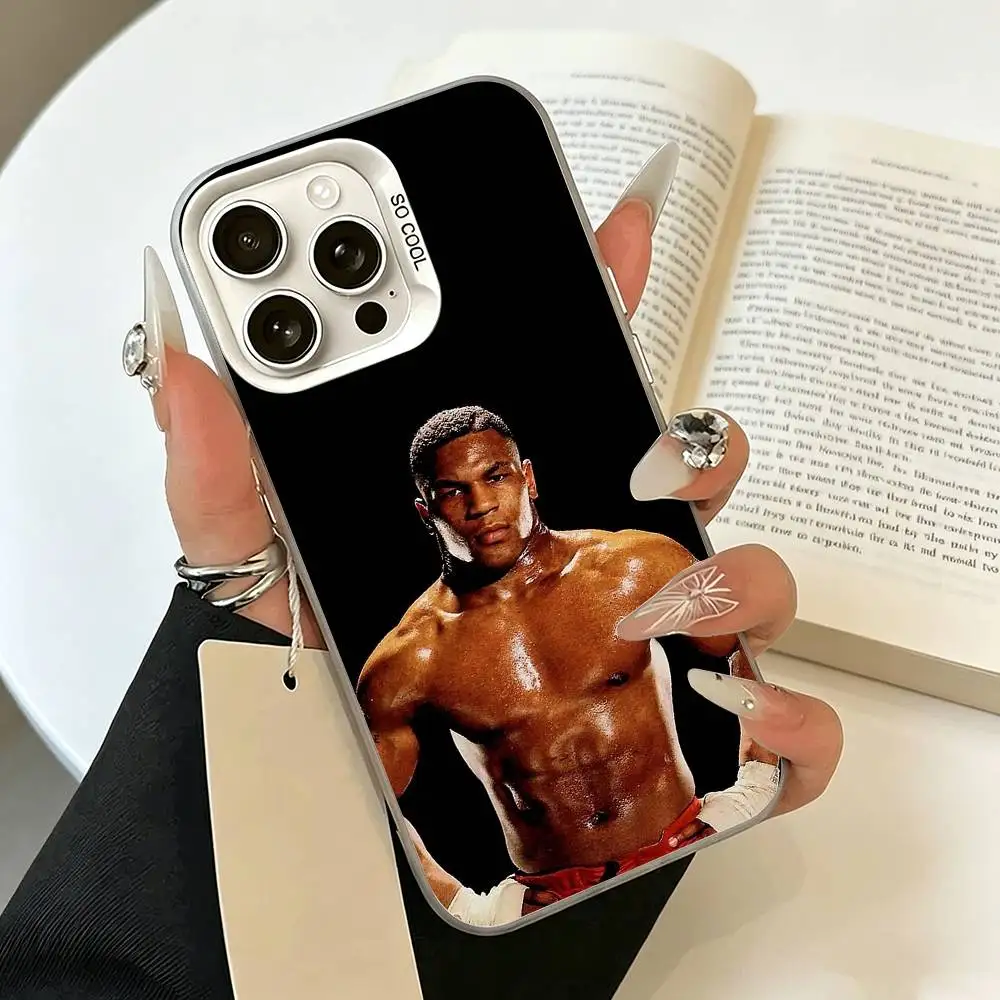Чехол для телефона M-Mike Tyson Boxer для iPhone 17 Air 16 15 14 13 12 11 Pro Max, белый, серебристый, жесткий чехол (art.: 3920daf6d5ce0) - 3920daf6d5ce0