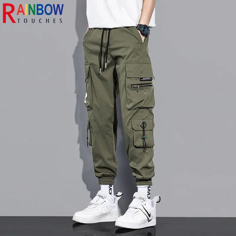Брюки-карго Rainbowtouches мужские дышащие модные штаны Удобные однотонные