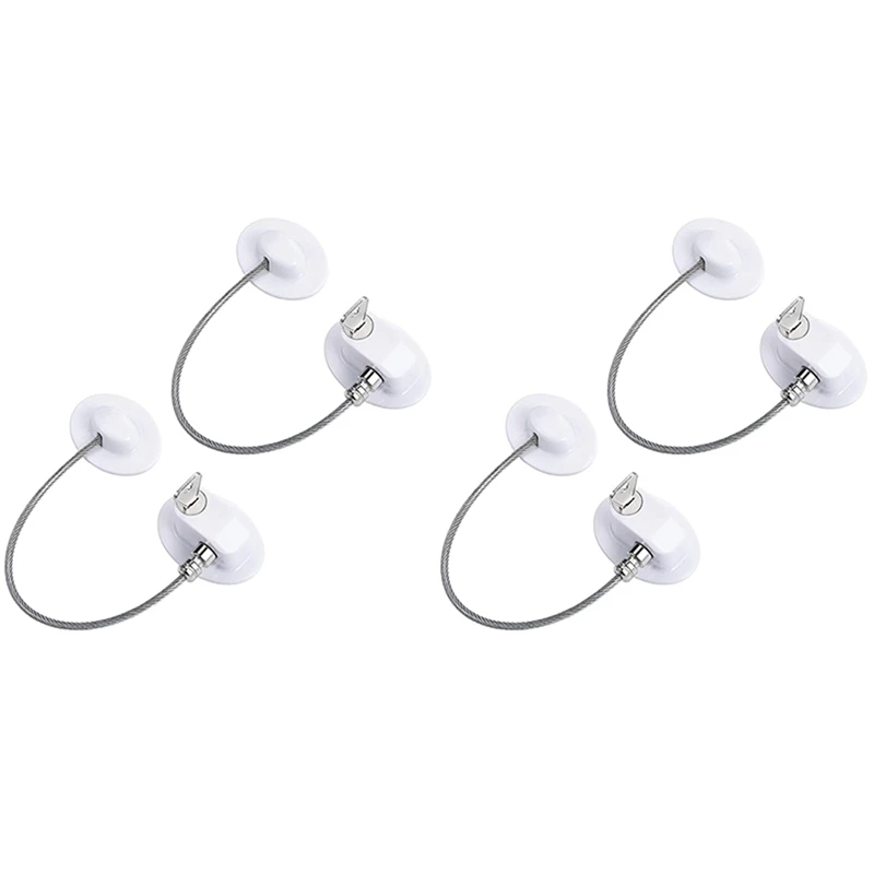 

4 Pcs Fridge Lock, Refrigerator Lock For Children, Mini Fridge Locks For Kids, Freezer Lock, Used In Refrigerator Door