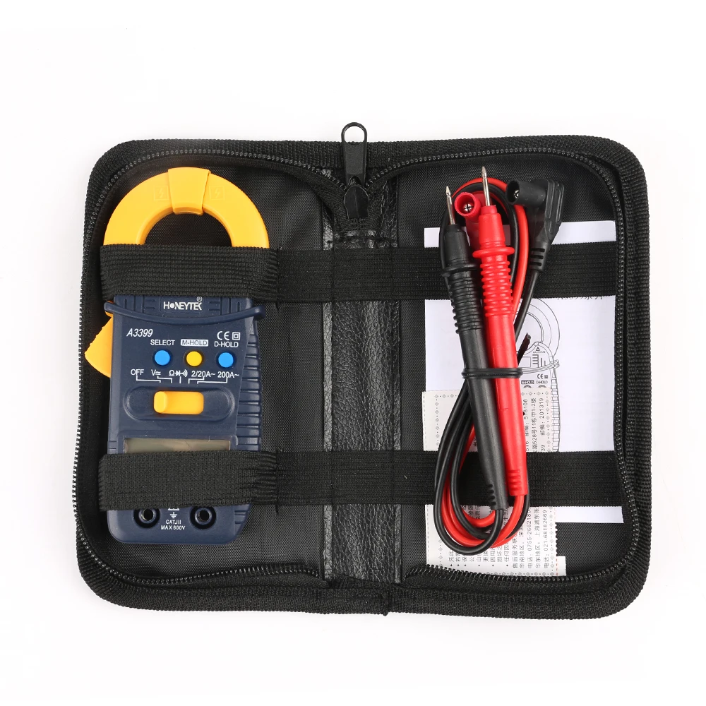 Карманный цифровой мультиметр-зажим тестер измеритель напряжения тока