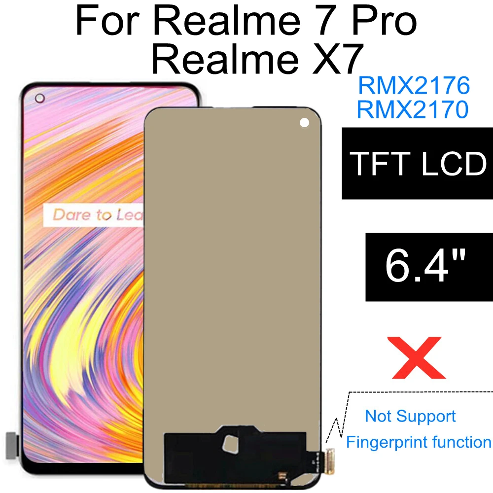 

6.40" TFT LCD For Realme 7 Pro X7 LCD Display Touch Screen Digitizer Assembly Replacement For Realme 7Pro RMX2170 RMX2176 LCD