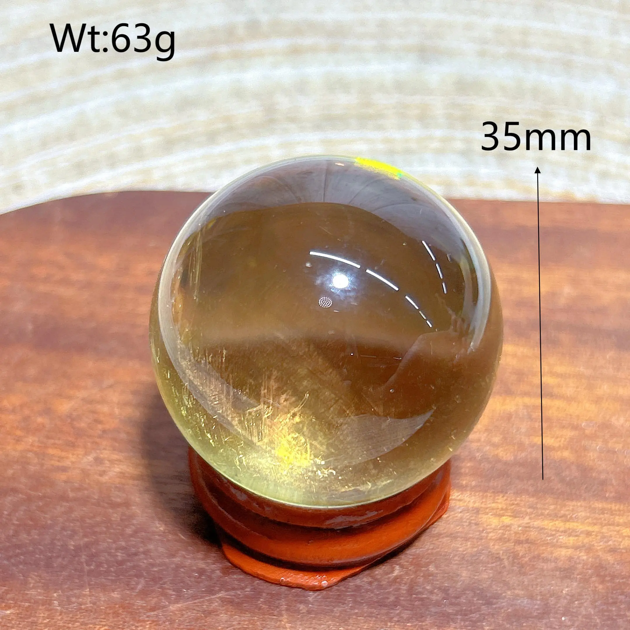 

Бразильский радужный цитрин сфера