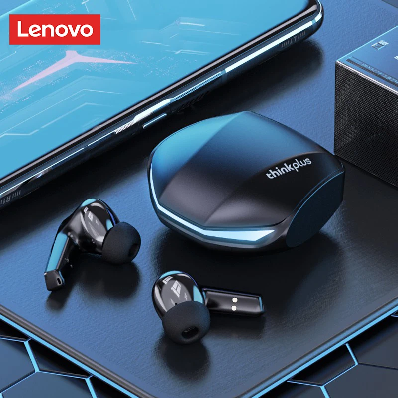 Lenovo Auriculares Inalámbricos GM2 Pro, Cascos HD, Baja Latencia, Modo Dual, Accesorio Original, Micrófono para Videojuegos, Bluetooth 5.3