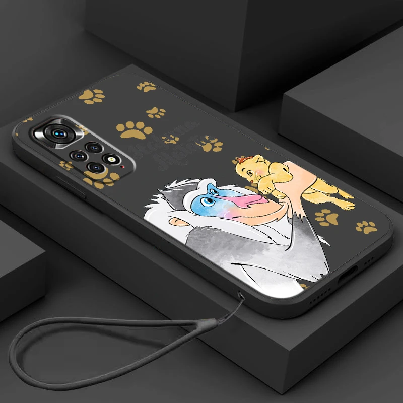 

Simba Disney Lion King Phone Case For Xiaomi Redmi Note 12 11T 11S 11E 10S 10T 10 9T Pro Plus Liquid Rope Funda Cover