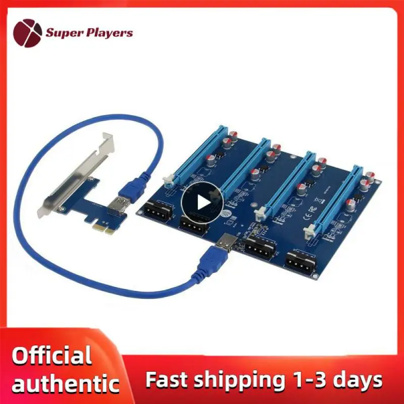 

Metal Pci-e Slot Pci-e X1 Toi-e X16 Expansion Kit Portable Pci-e 16x Board Lightweight Mini 1 To 4 Port Pci Express Switch Blue