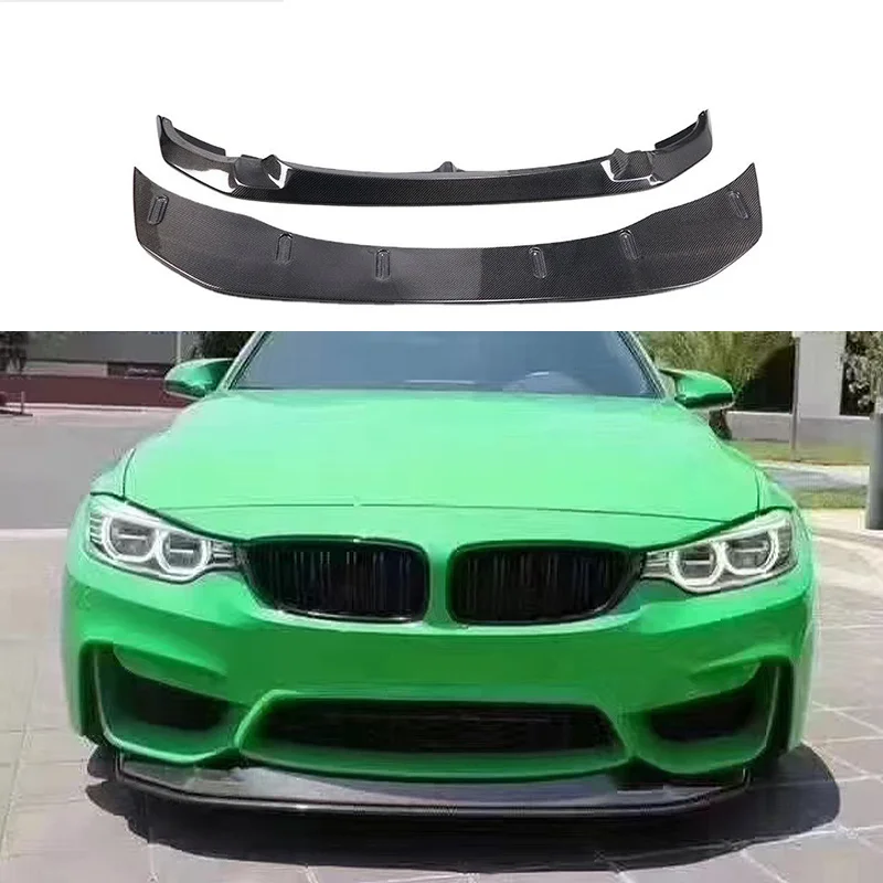 Фото Передний спойлер/губа/сплиттер из карбона в стиле GTS (2 части) для BMW F80 M3 F82 M4 №1