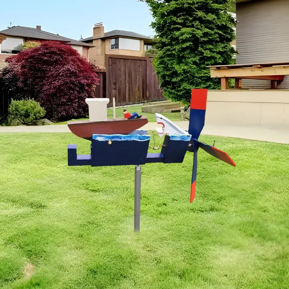 Садовое украшение в виде лодки акулы устойчивое к атмосферным воздействиям