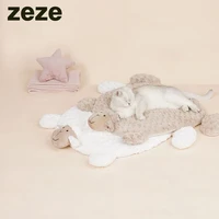 cat mat sleeping dog pet floor foot white fleece bed comfortable puppy pad plush blanket washable kennel cute indoors household