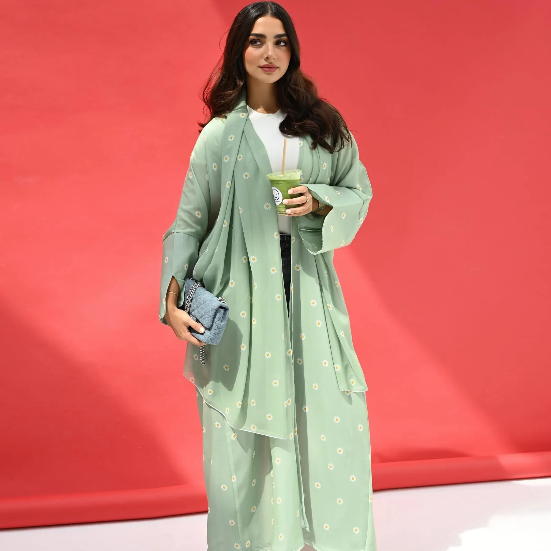 Дубайское кимоно кардиган открытые абайи для женщин мусульманское платье-хиджаб