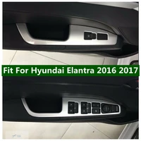 interior modified accessories for hyundai elantra 2016 2017 inner door armrest window lift switch button decoration cover trim
