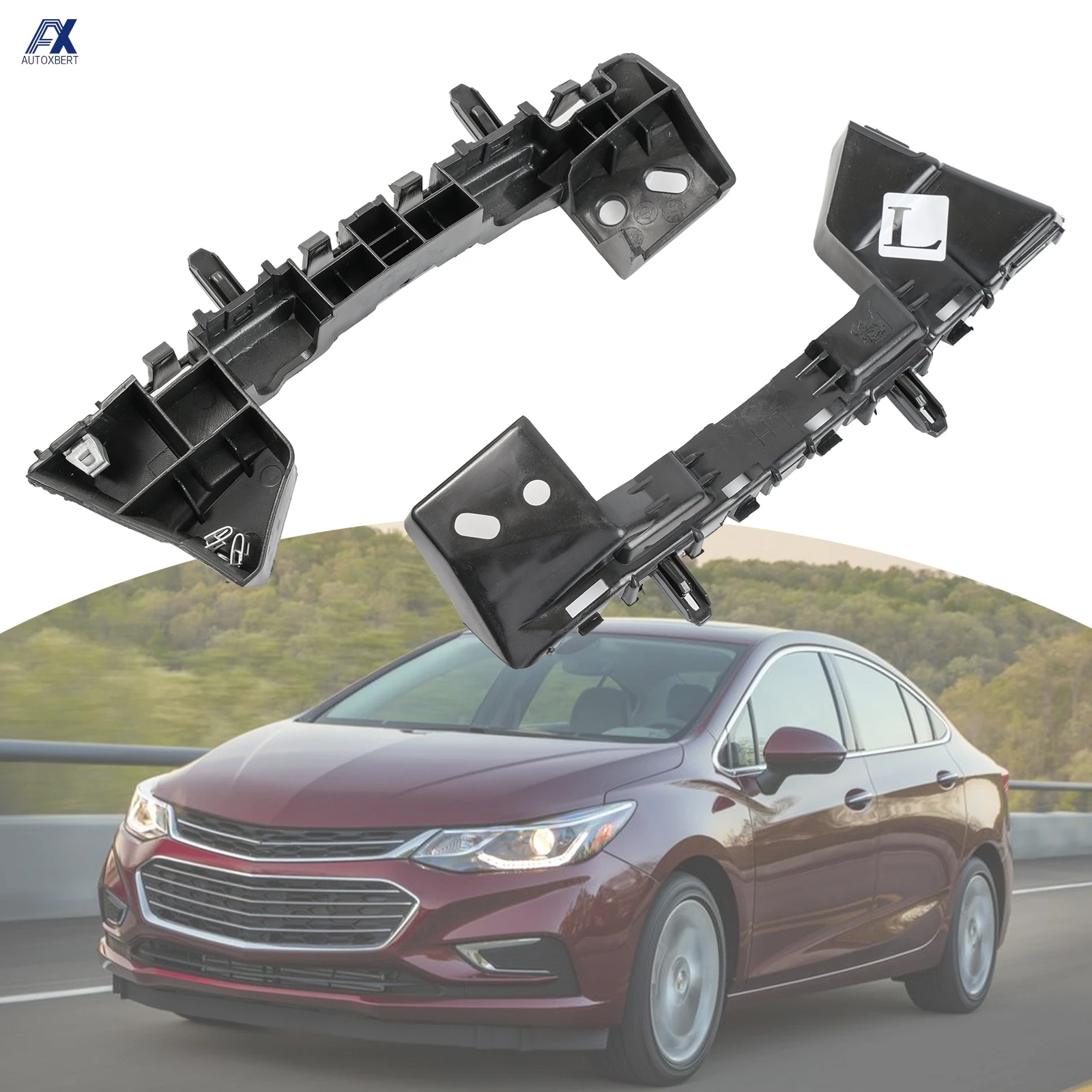 

Для Chevrolet Cruze 2016 2017 2018 19, фиксаторы переднего бампера автомобиля, прокладка, левая и правая пара, поддержка крепления на боковую балку 84229332