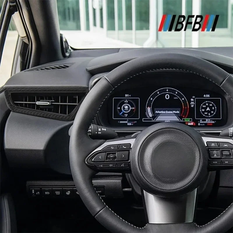 Фото Для TOYOTA Corolla GR: Наклейка на панель приборов из настоящего сухого карбона, аксессуары для модификации интерьера, 23-25 №2