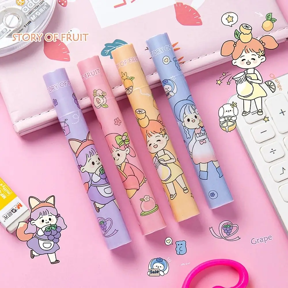 

Канцелярские товары Kawaii Pastel ручки для рисования, принадлежности для письма, мультяшная флуоресцентная ручка с косым кончиком, маркер, набор маркеров, маркеры