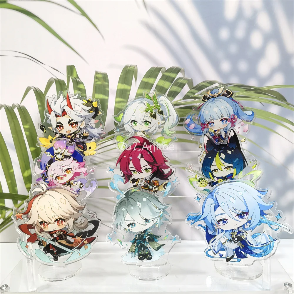 

Genshin Impact Game Figure Acrylic Stand Scaramouche Alhaitham Nahida Tighnari Cyno Morax Desk Decor Cosplay Keychain Fan Gift