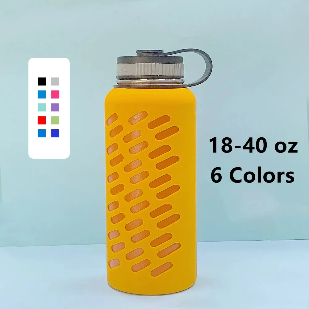 

Boots Sleeves Cover Slip-Proof Protection Silicone For HYDR0 FLASK Water Bottle 18/32/40oz Hot Sale Bottle Part Accessories