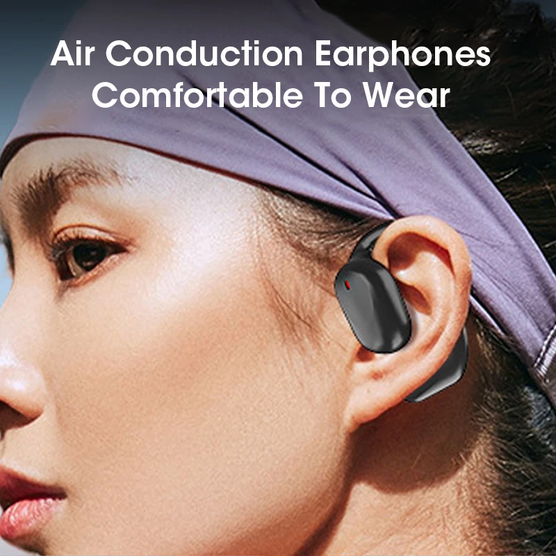 

Air conduction Bluetooth Earphones Ear Hooks Sport Waterproof Wireless Earbuds Led Display HiFi Stereo Headsets For xiaomi
