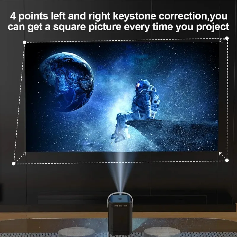 HONGTOP Android умный мини-проектор 300ANSI люмен портативный проектор 4K с WIFI Bluetooth 1080P