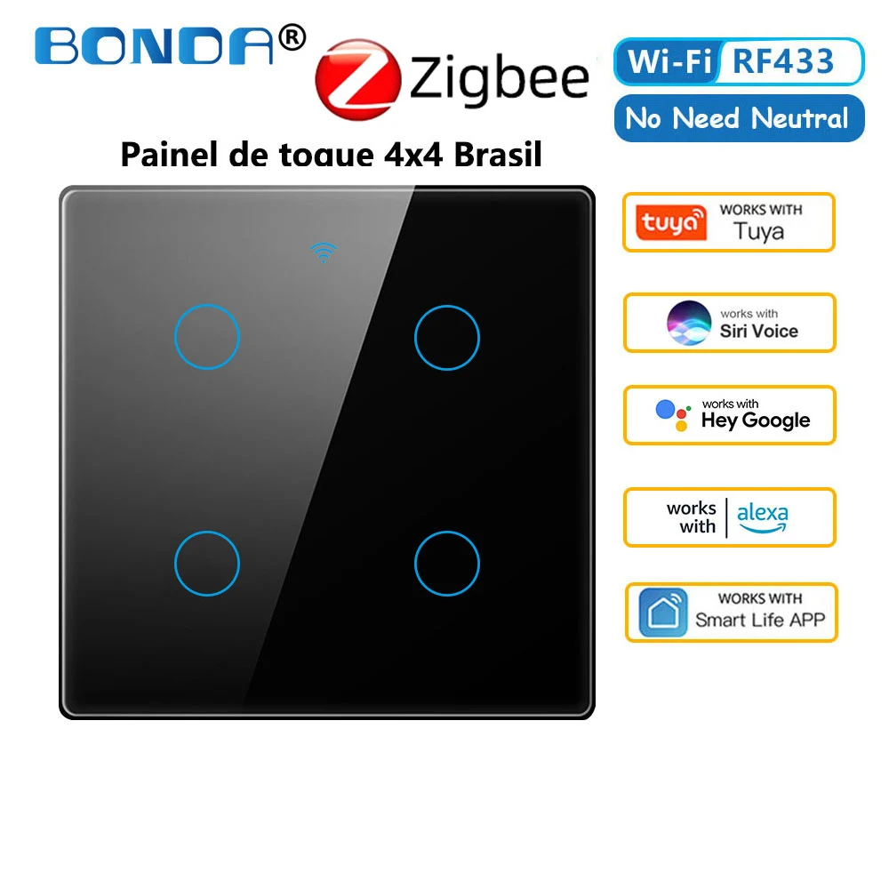 

BONDA Умный выключатель Zigbee 4/6 клавиш