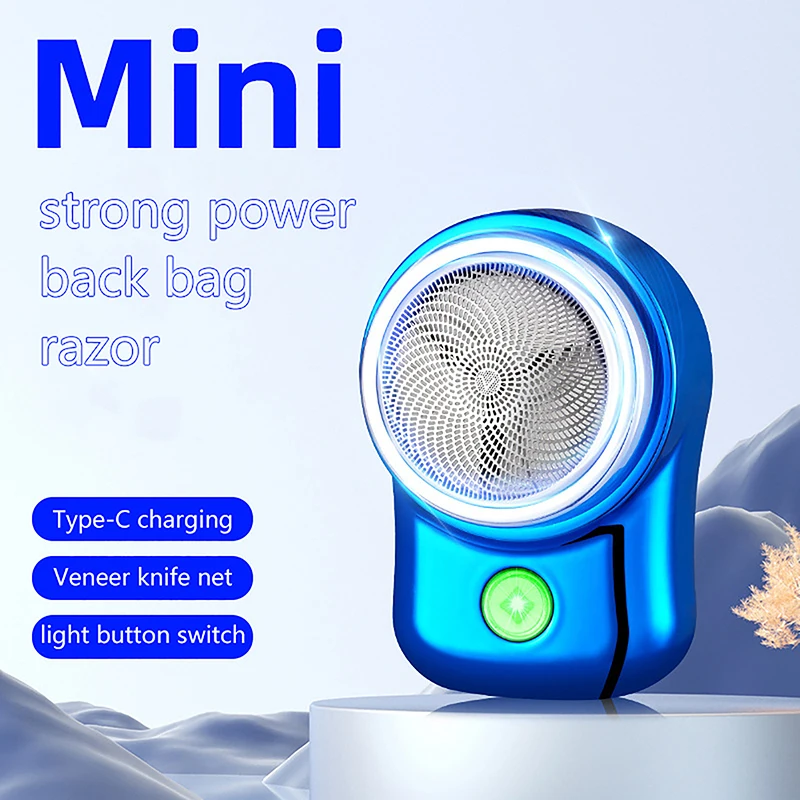 

2023 New Mini Electric Shaver Mini Portable Razors Type C Usb Rechargeable Beard Trimmer Grooming Tools