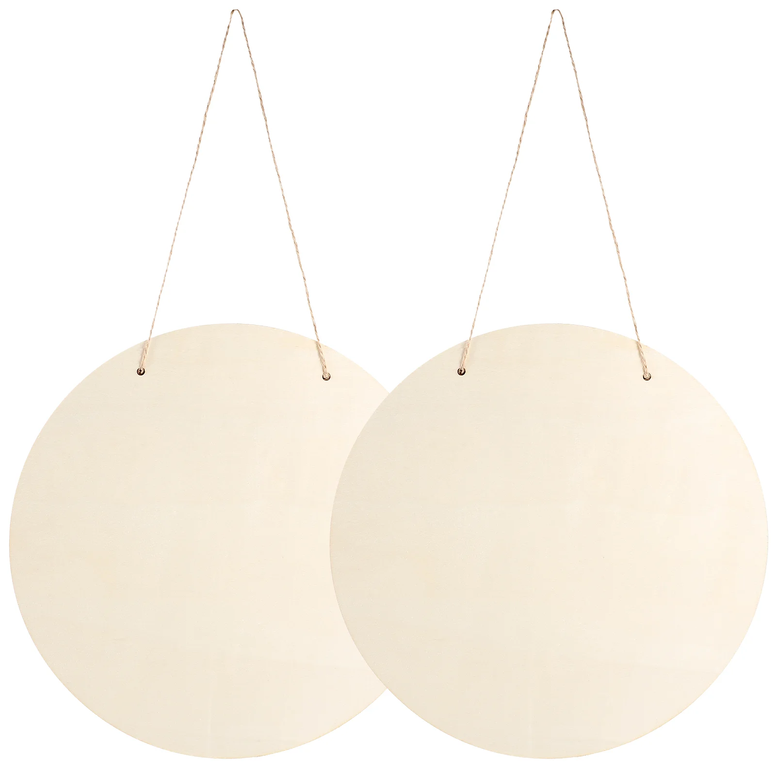 

2 Sets DIY Door Hanging Sign Front Decorations Blank Signs Crafts Painting Wood Slices Wooden Unfinished Board Boards Chips